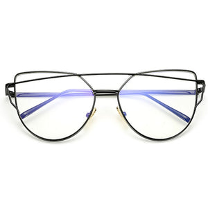 Lunettes de Soleil Femmes Vintage Metal Reflective RBROVO