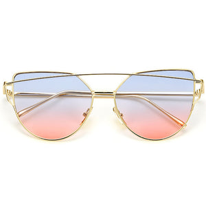 Lunettes de Soleil Femmes Vintage Metal Reflective RBROVO