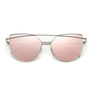 Lunettes de Soleil Femmes Vintage Metal Reflective RBROVO