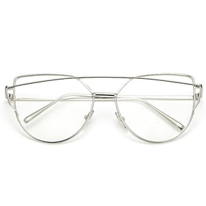 Lunettes de Soleil Femmes Vintage Metal Reflective RBROVO