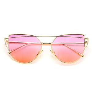 Lunettes de Soleil Femmes Vintage Metal Reflective RBROVO