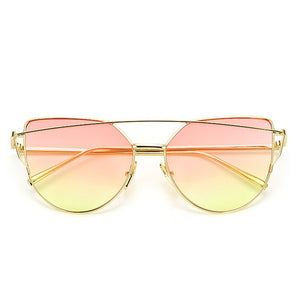 Lunettes de Soleil Femmes Vintage Metal Reflective RBROVO