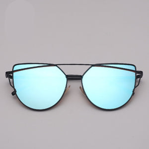 Lunettes de Soleil Femmes Vintage Metal Reflective RBROVO