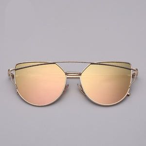 Lunettes de Soleil Femmes Vintage Metal Reflective RBROVO