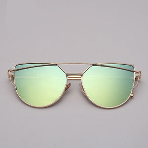 Lunettes de Soleil Femmes Vintage Metal Reflective RBROVO