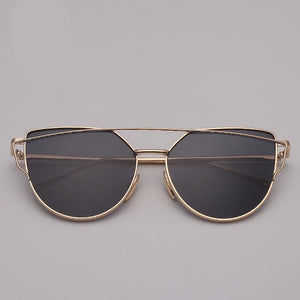 Lunettes de Soleil Femmes Vintage Metal Reflective RBROVO