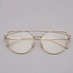 Lunettes de Soleil Femmes Vintage Metal Reflective RBROVO