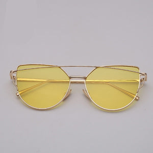 Lunettes de Soleil Femmes Vintage Metal Reflective RBROVO