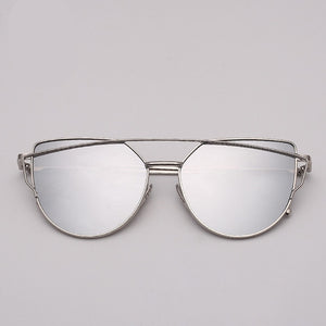 Lunettes de Soleil Femmes Vintage Metal Reflective RBROVO