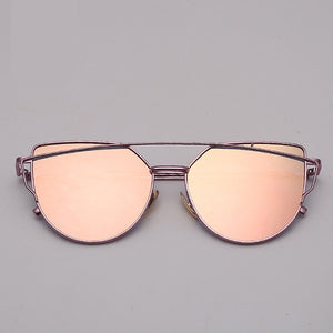 Lunettes de Soleil Femmes Vintage Metal Reflective RBROVO