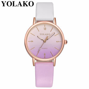 Montre à Quartz Couleur Dégradée pour Femme YOLAKO