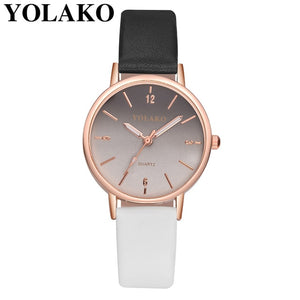 Montre à Quartz Couleur Dégradée pour Femme YOLAKO