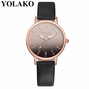 Montre à Quartz Couleur Dégradée pour Femme YOLAKO