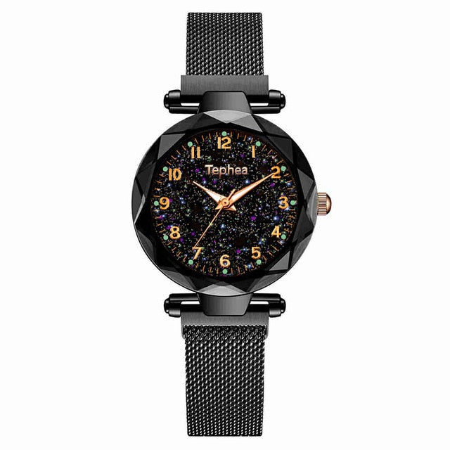 Montre à Quartz Magnétique Ciel Étoilé pour Femme TEPHEA